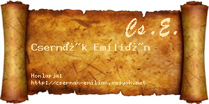Csernák Emilián névjegykártya